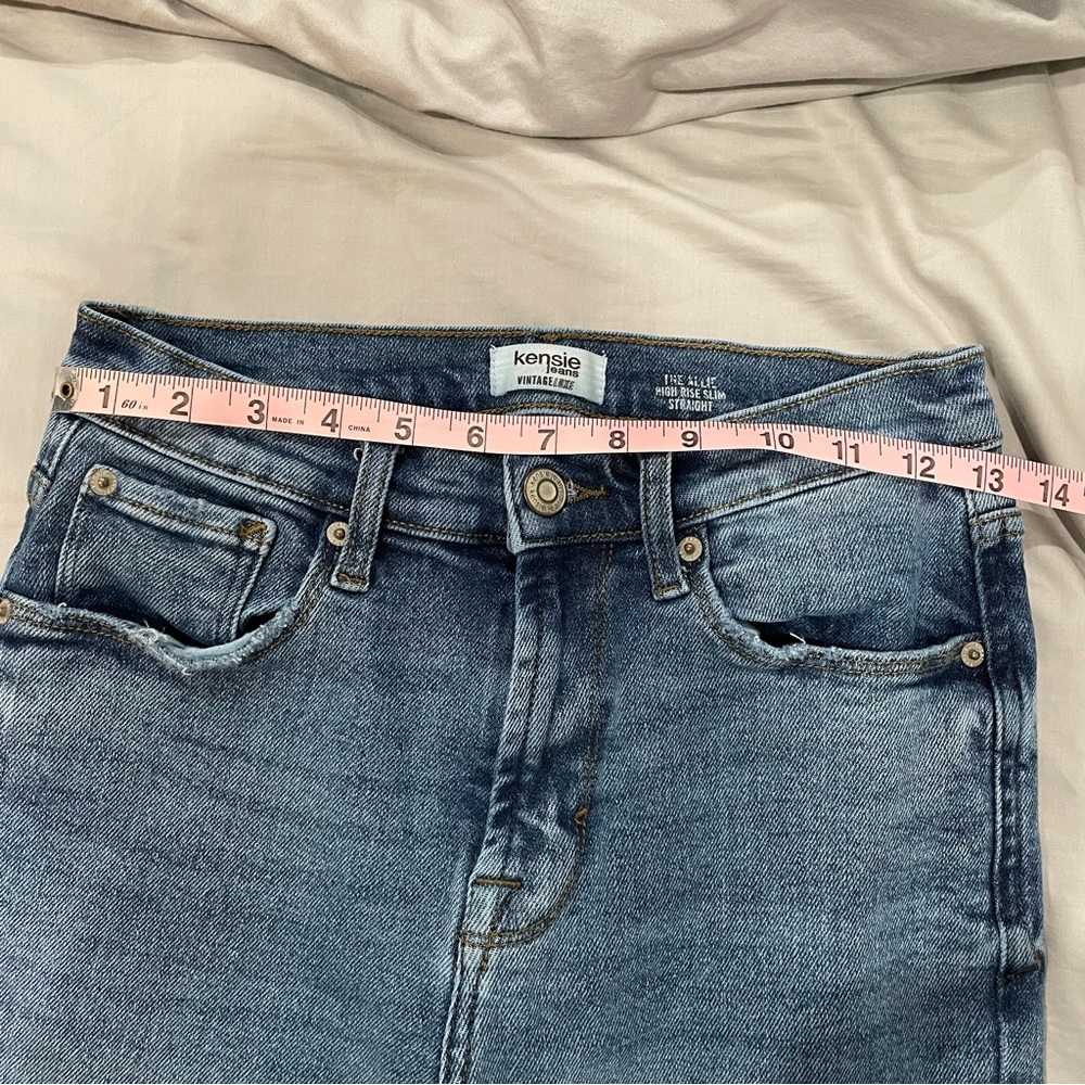 Kensie The Allie High Rise Slim Straight Jeans - Picture 6 of 6